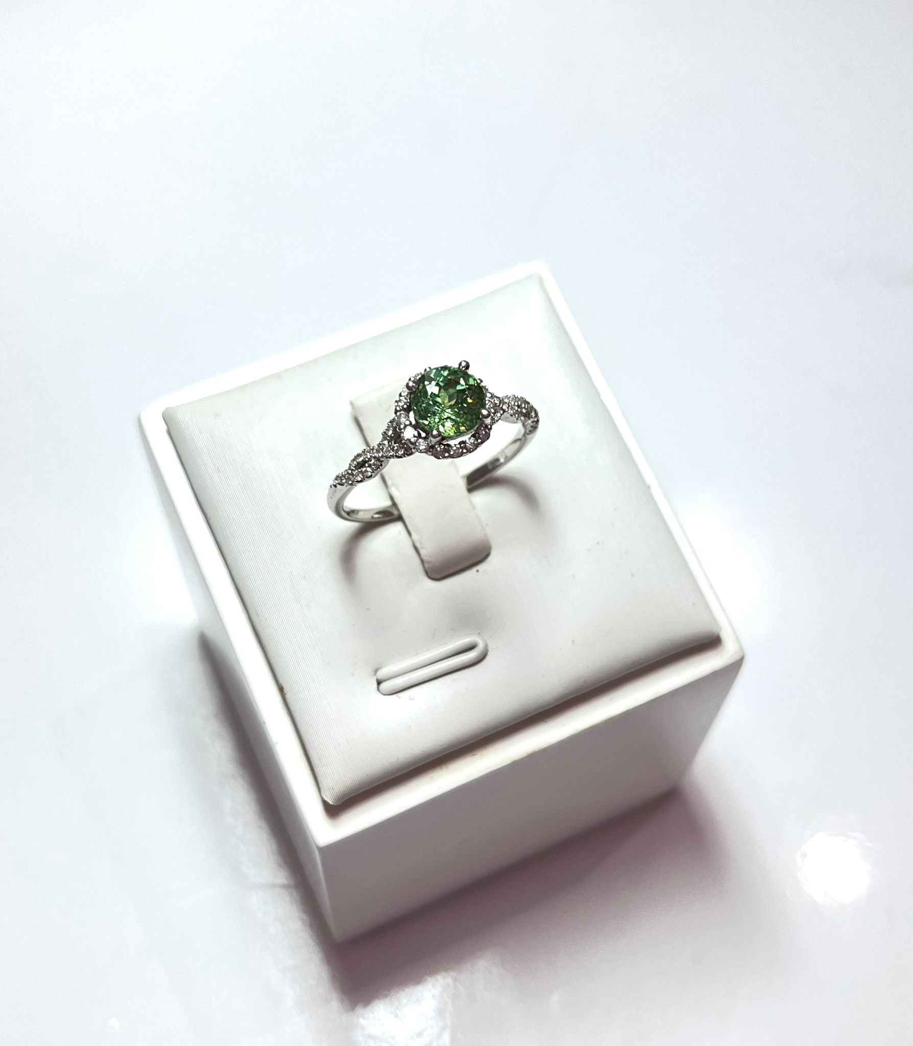 demantoid garnet ring